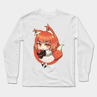 Cute little chibi fox girl Long Sleeve T-Shirt